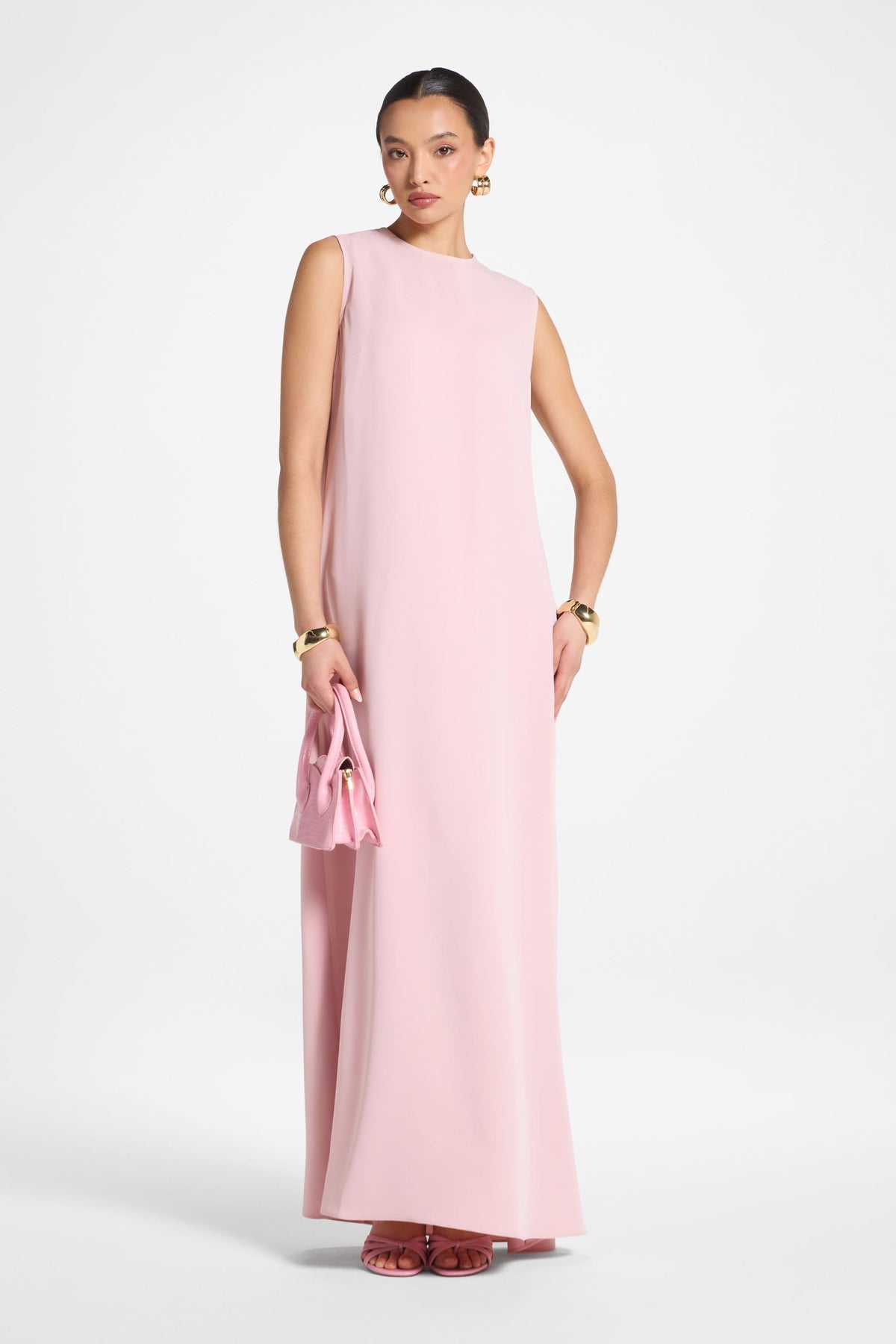 Signature Sleeveless Inner Maxi Dress - Pastel Pink