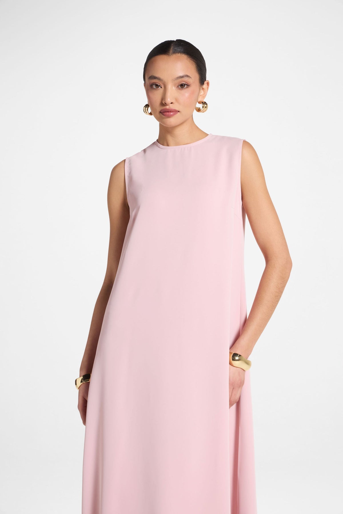 Signature Sleeveless Inner Maxi Dress - Pastel Pink