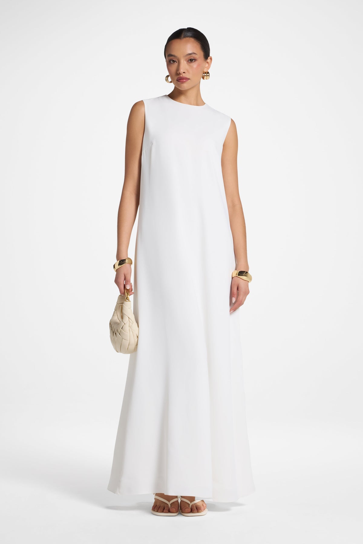Signature Sleeveless Inner Maxi Dress - White
