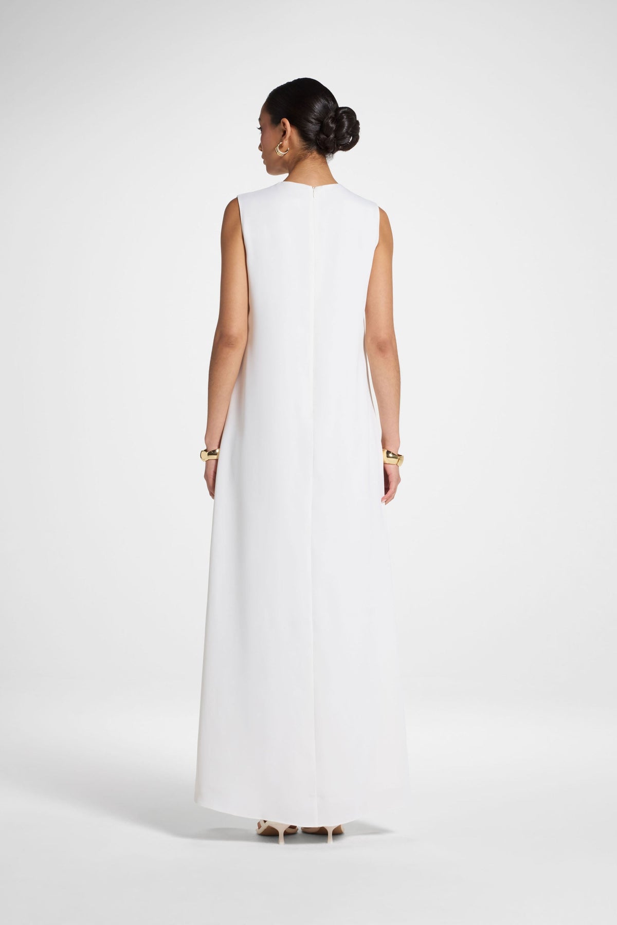 Signature Sleeveless Inner Maxi Dress - White