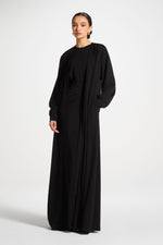 Signature Stretch 3 Piece Abaya & Dress Set - Black
