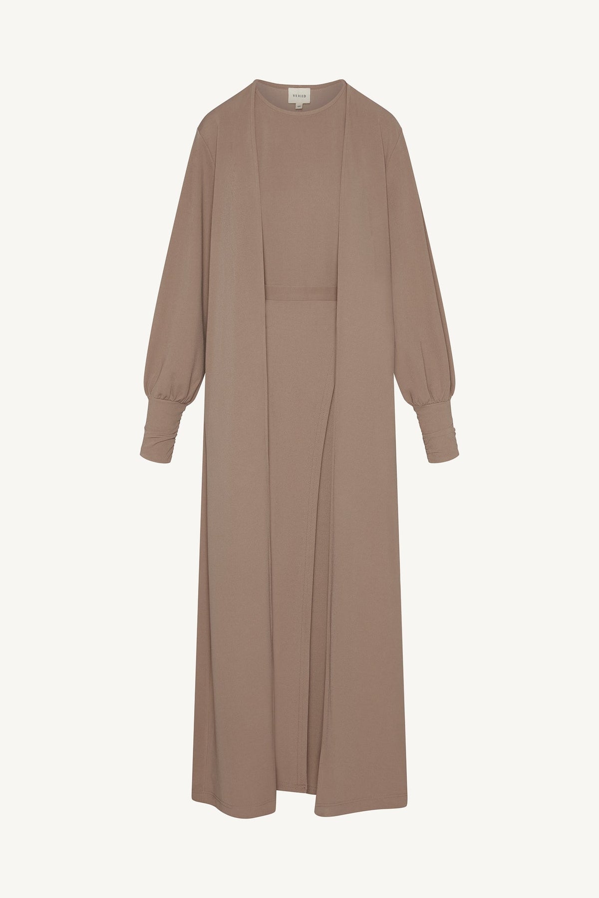 Signature Stretch 3 Piece Abaya & Dress Set - Desert Mauve