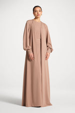 Signature Stretch 3 Piece Abaya & Dress Set - Desert Mauve