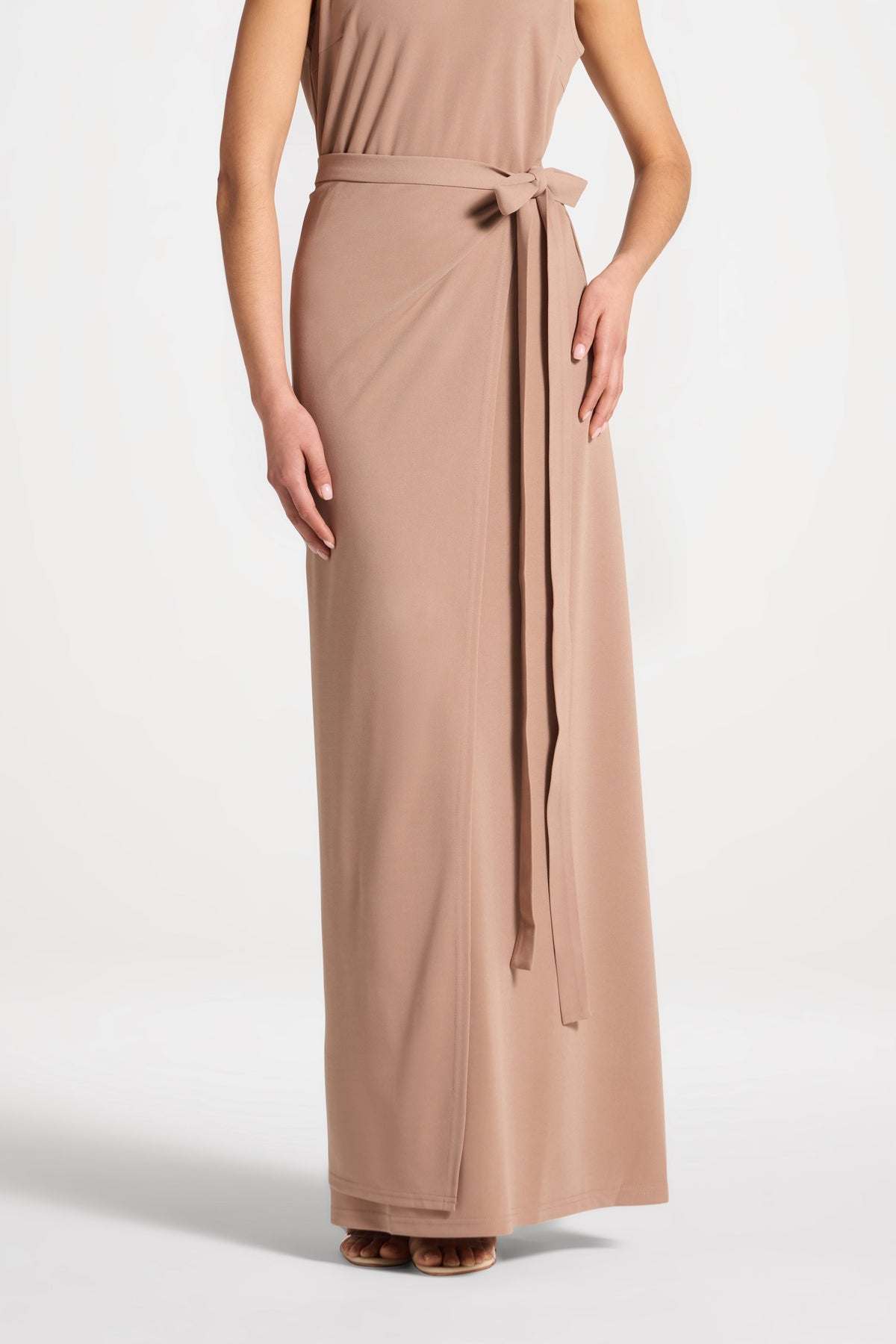 Signature Stretch 3 Piece Abaya & Dress Set - Desert Mauve