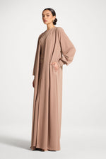Signature Stretch 3 Piece Abaya & Dress Set - Desert Mauve