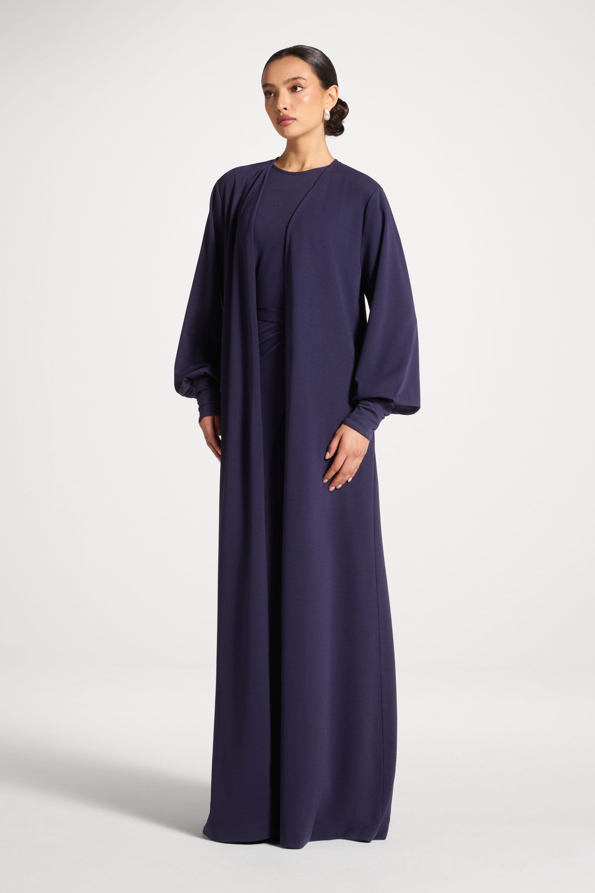 Signature Stretch 3 Piece Abaya & Dress Set - Future Dusk