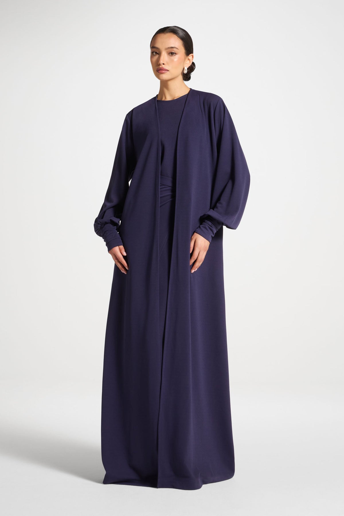 Signature Stretch 3 Piece Abaya & Dress Set - Future Dusk