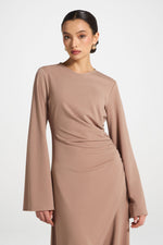 Signature Stretch Midi Tunic Top - Desert Mauve