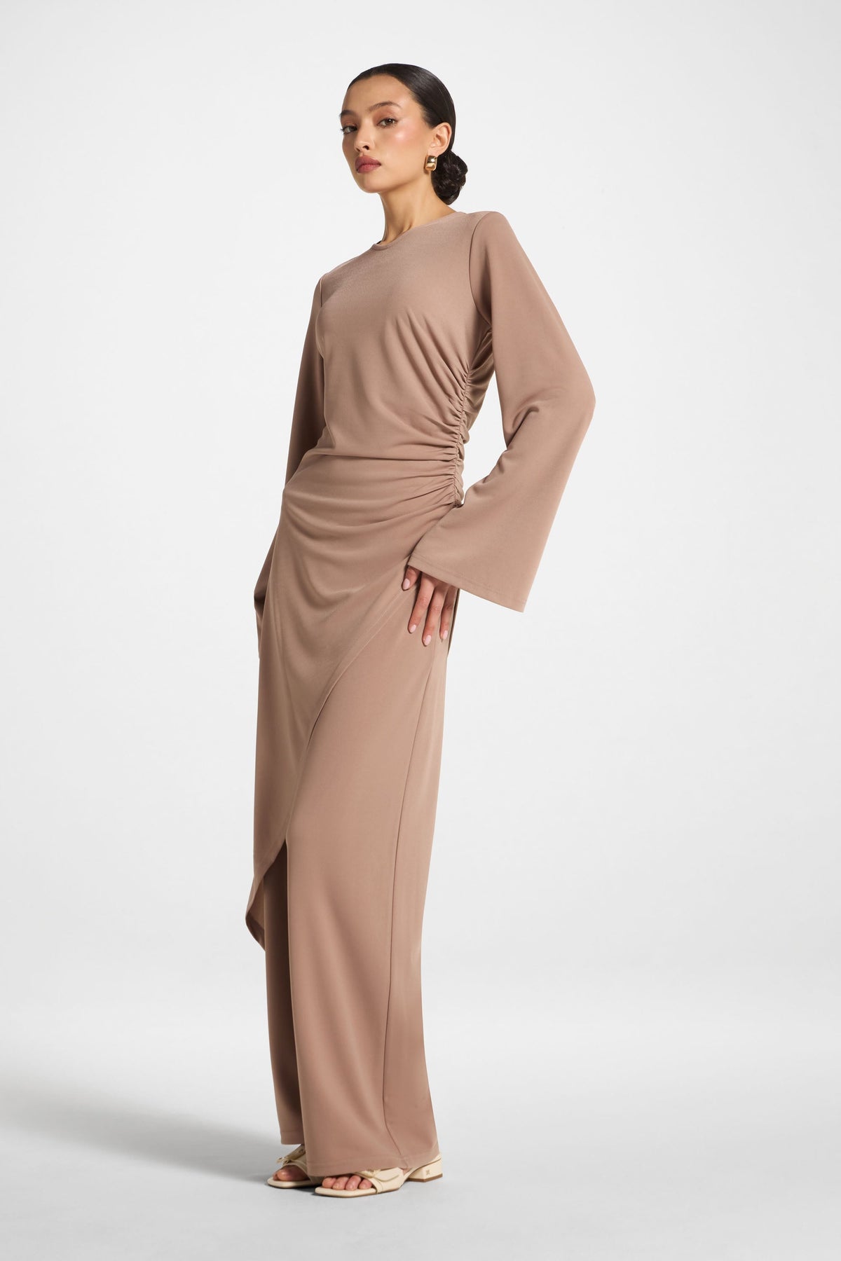 Signature Stretch Midi Tunic Top - Desert Mauve