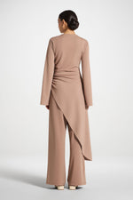 Signature Stretch Midi Tunic Top - Desert Mauve