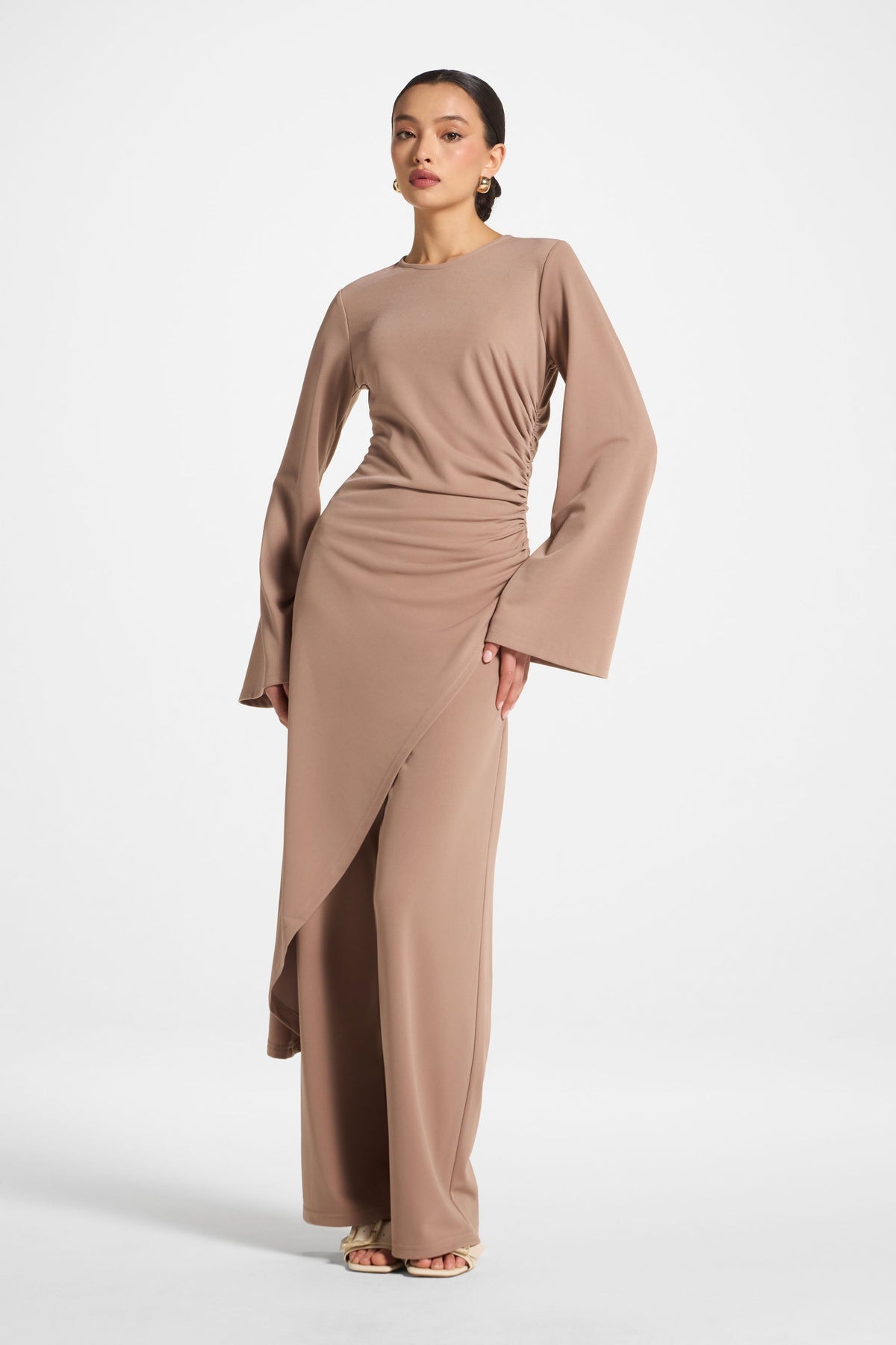 Signature Stretch Midi Tunic Top - Desert Mauve