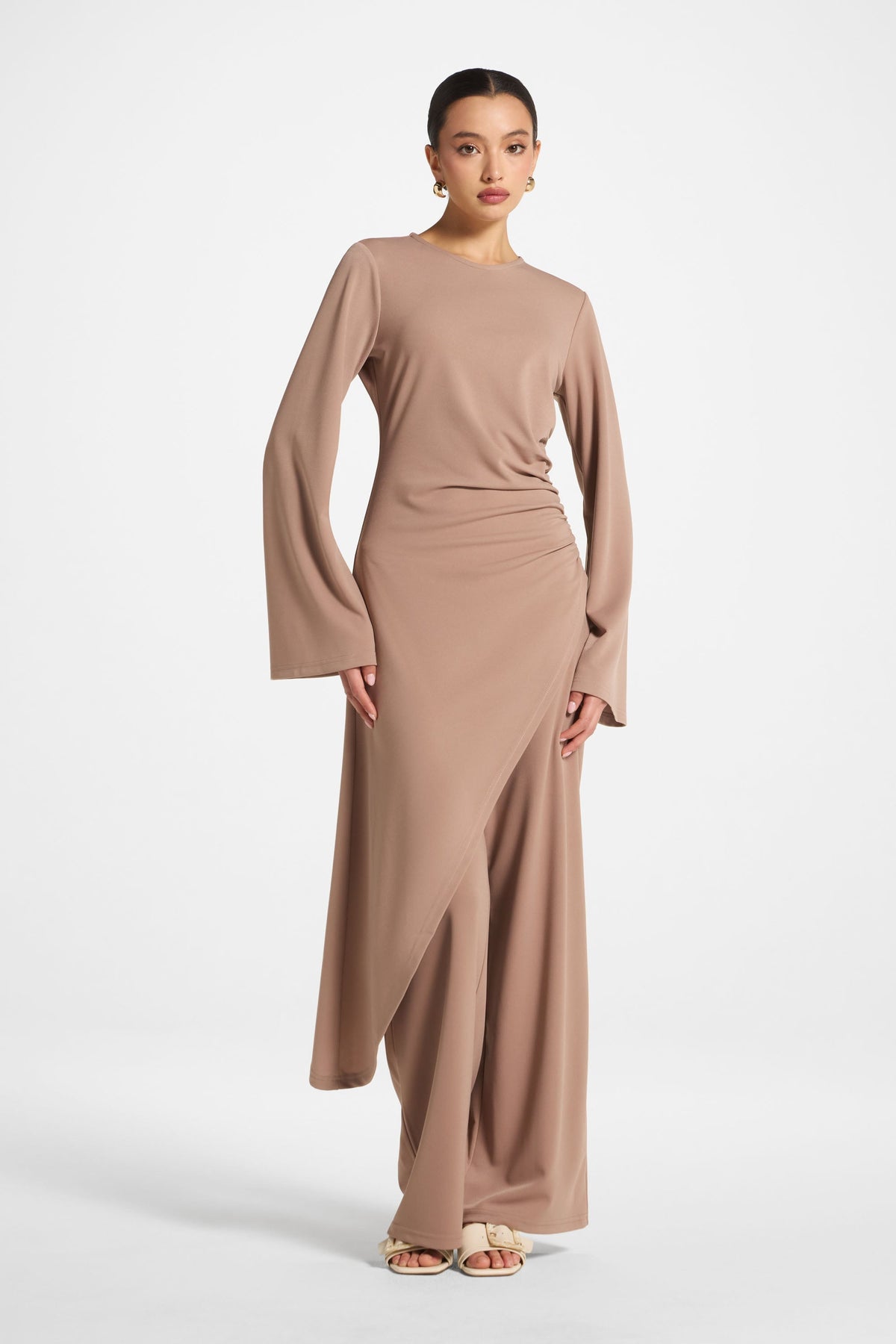 Signature Stretch Midi Tunic Top - Desert Mauve
