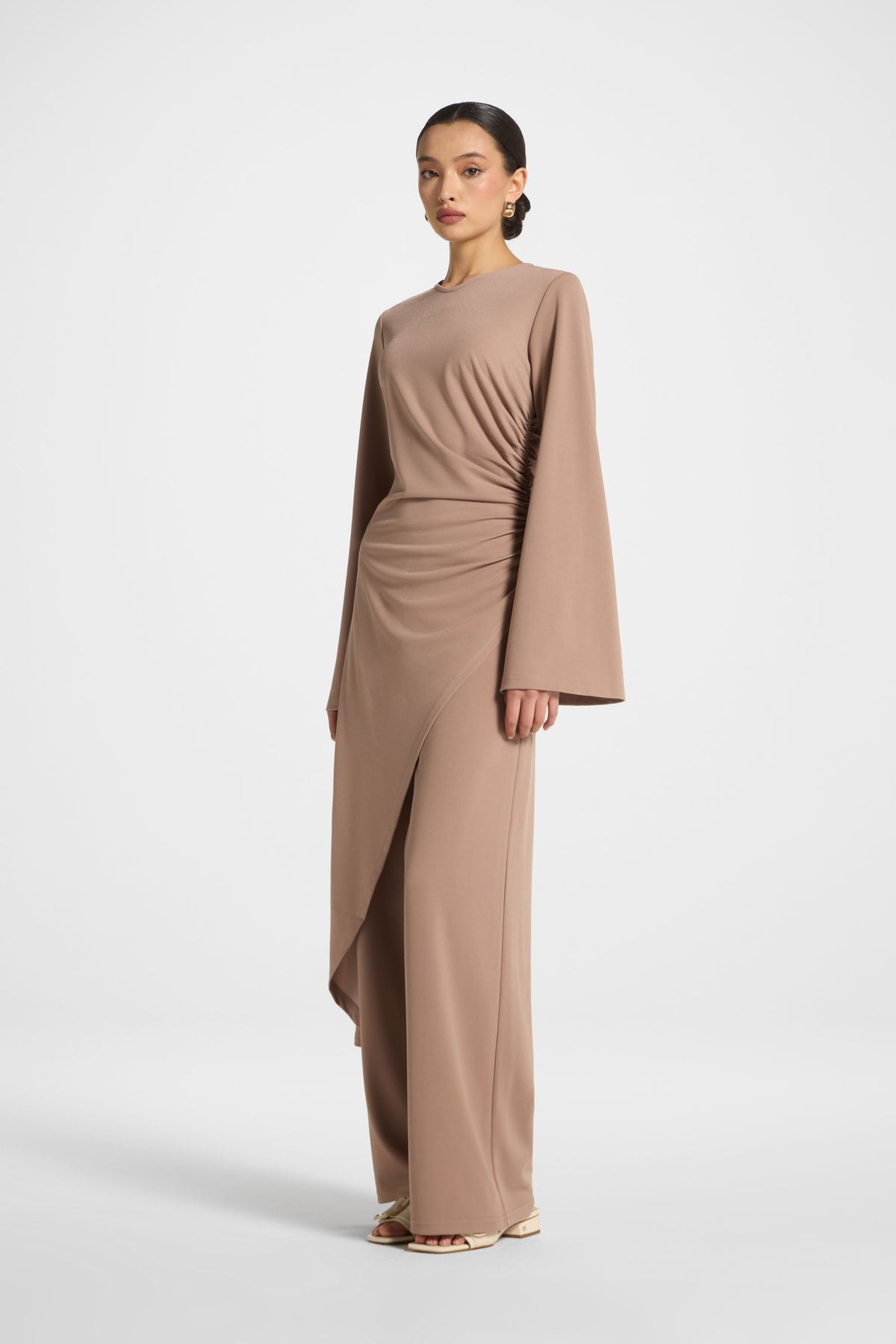 Signature Stretch Midi Tunic Top - Desert Mauve