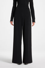 Signature Stretch Wide Leg Pants - Black