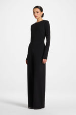 Signature Stretch Wide Leg Pants - Black
