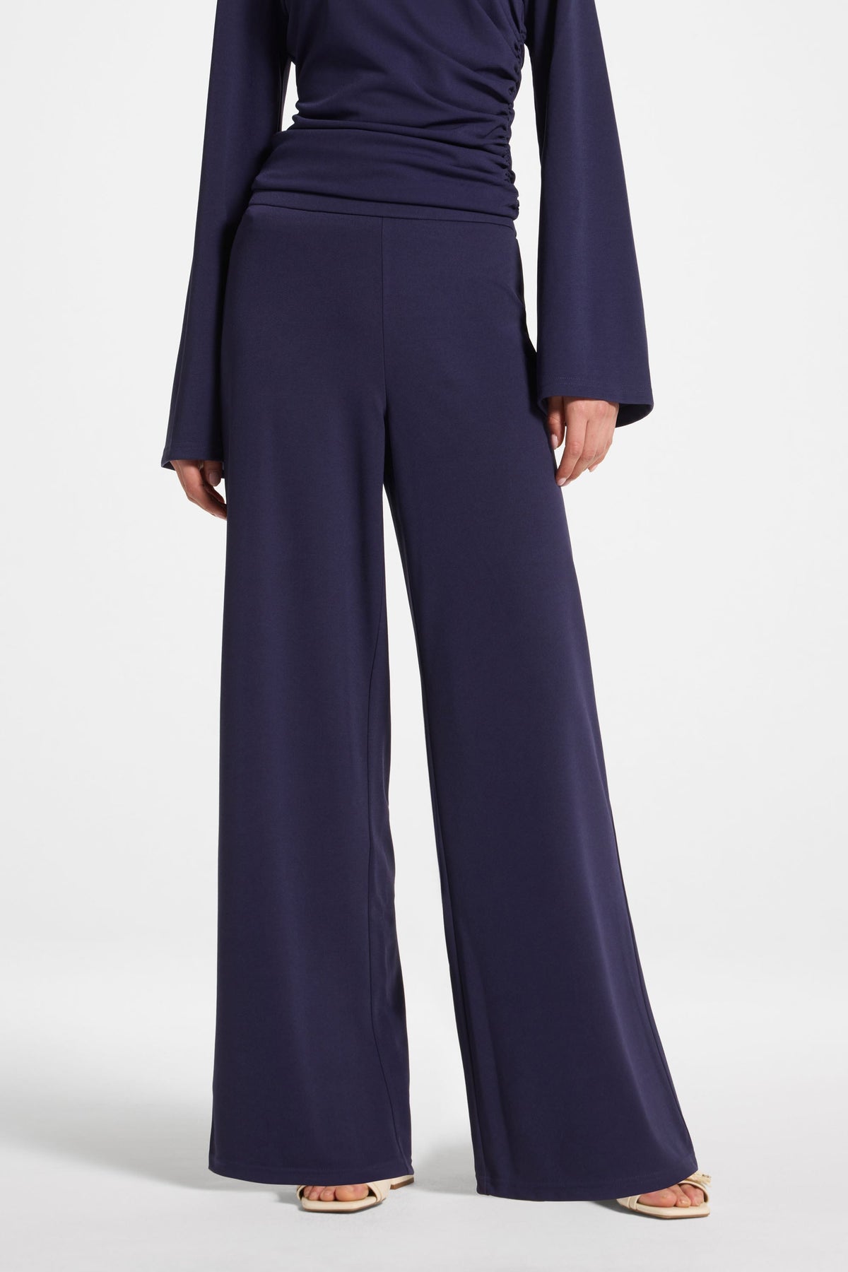 Signature Stretch Wide Leg Pants - Future Dusk