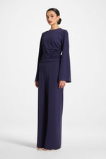 Signature Stretch Wide Leg Pants - Future Dusk