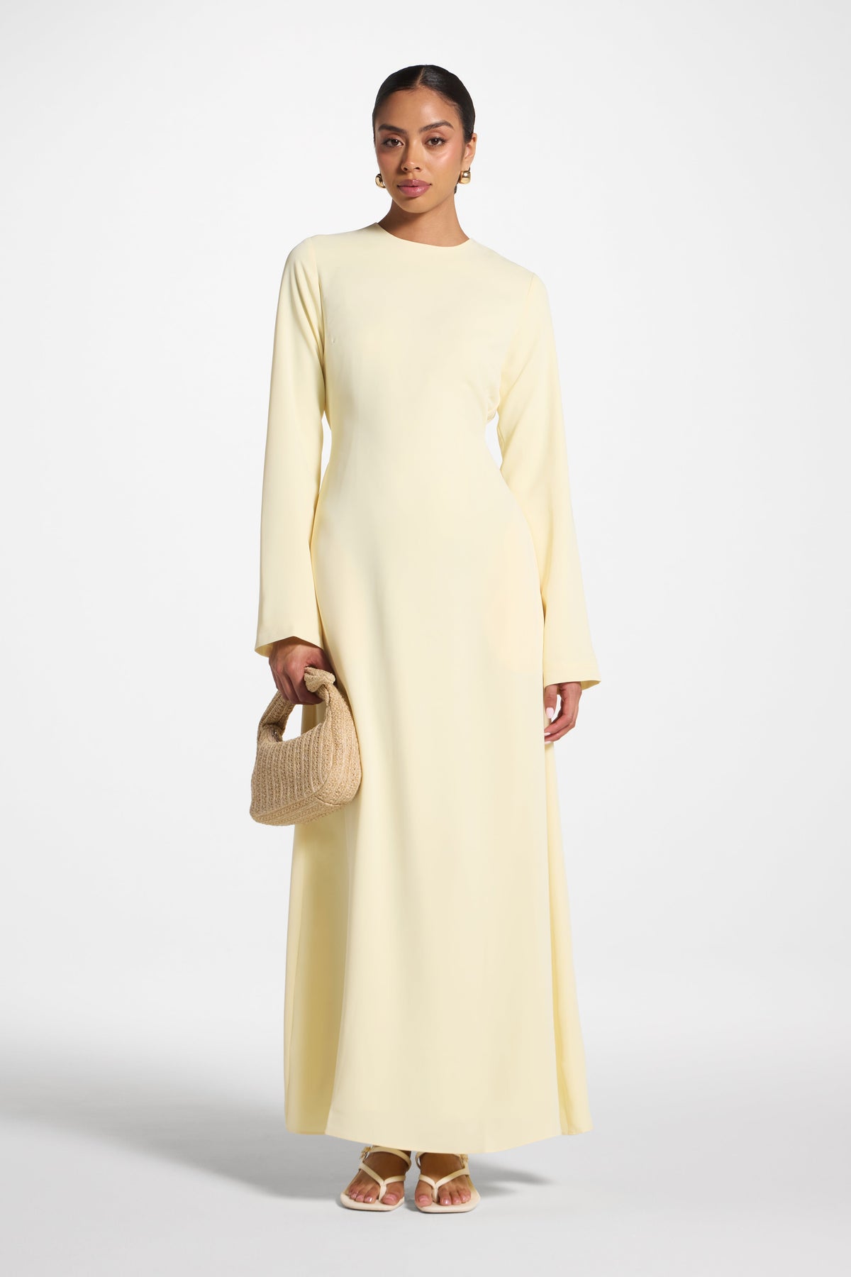 Signature Tie Back Maxi Dress - Banana
