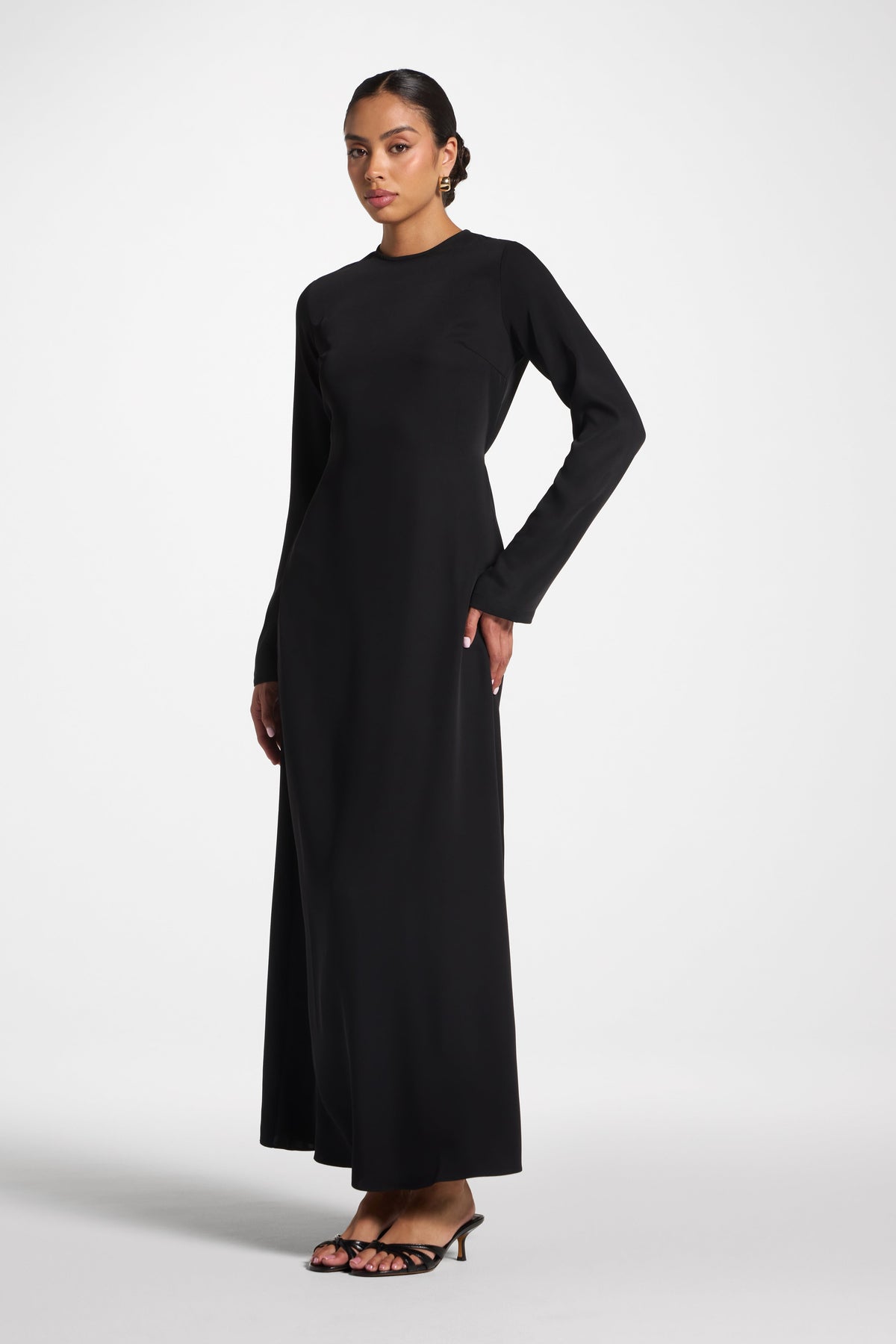 Signature Tie Back Maxi Dress - Black