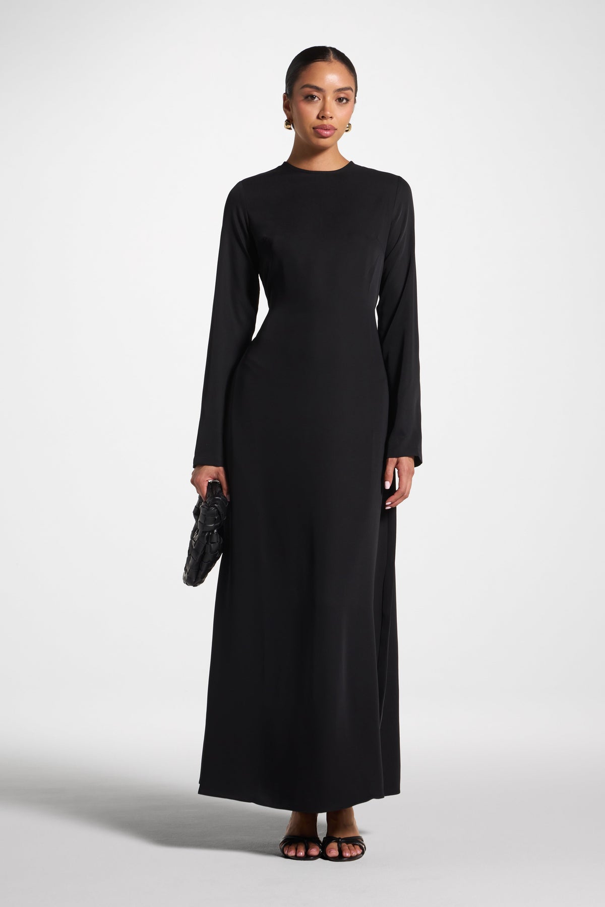 Signature Tie Back Maxi Dress - Black