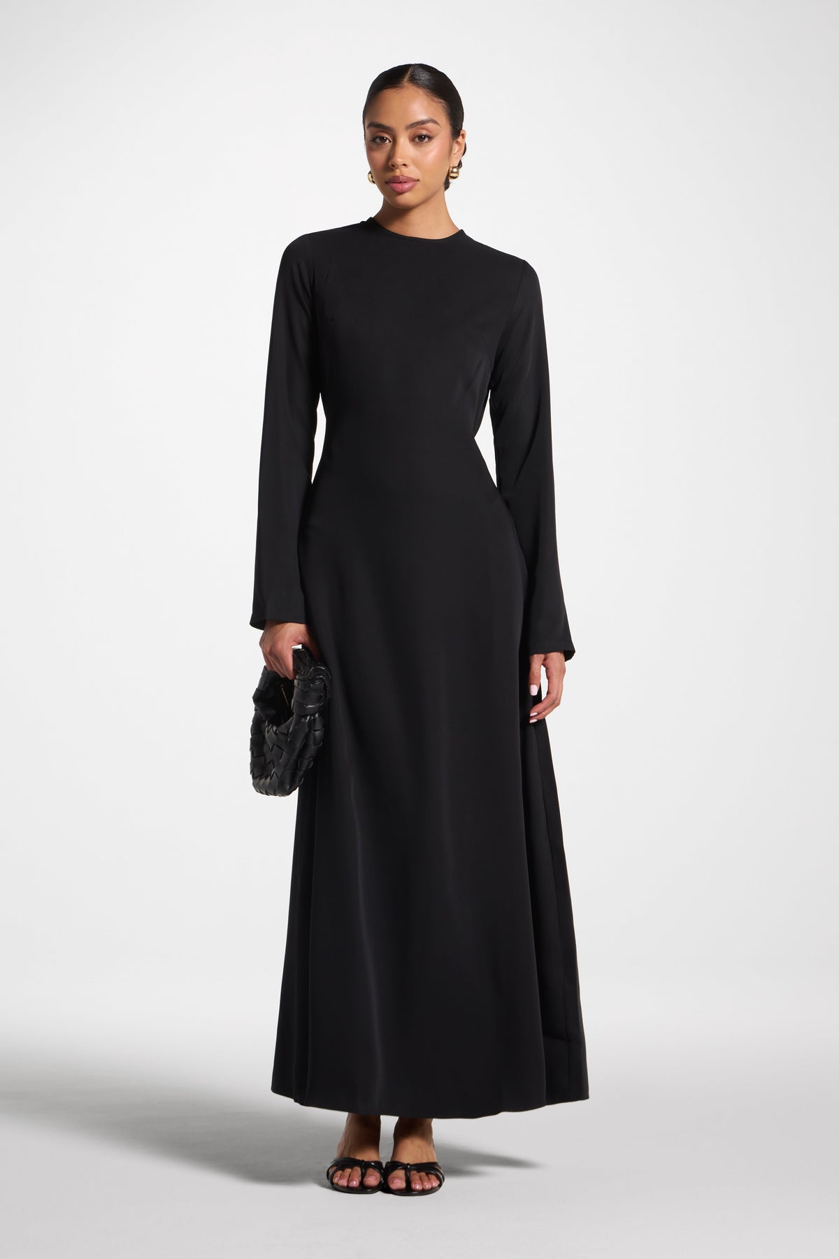 Signature Tie Back Maxi Dress - Black