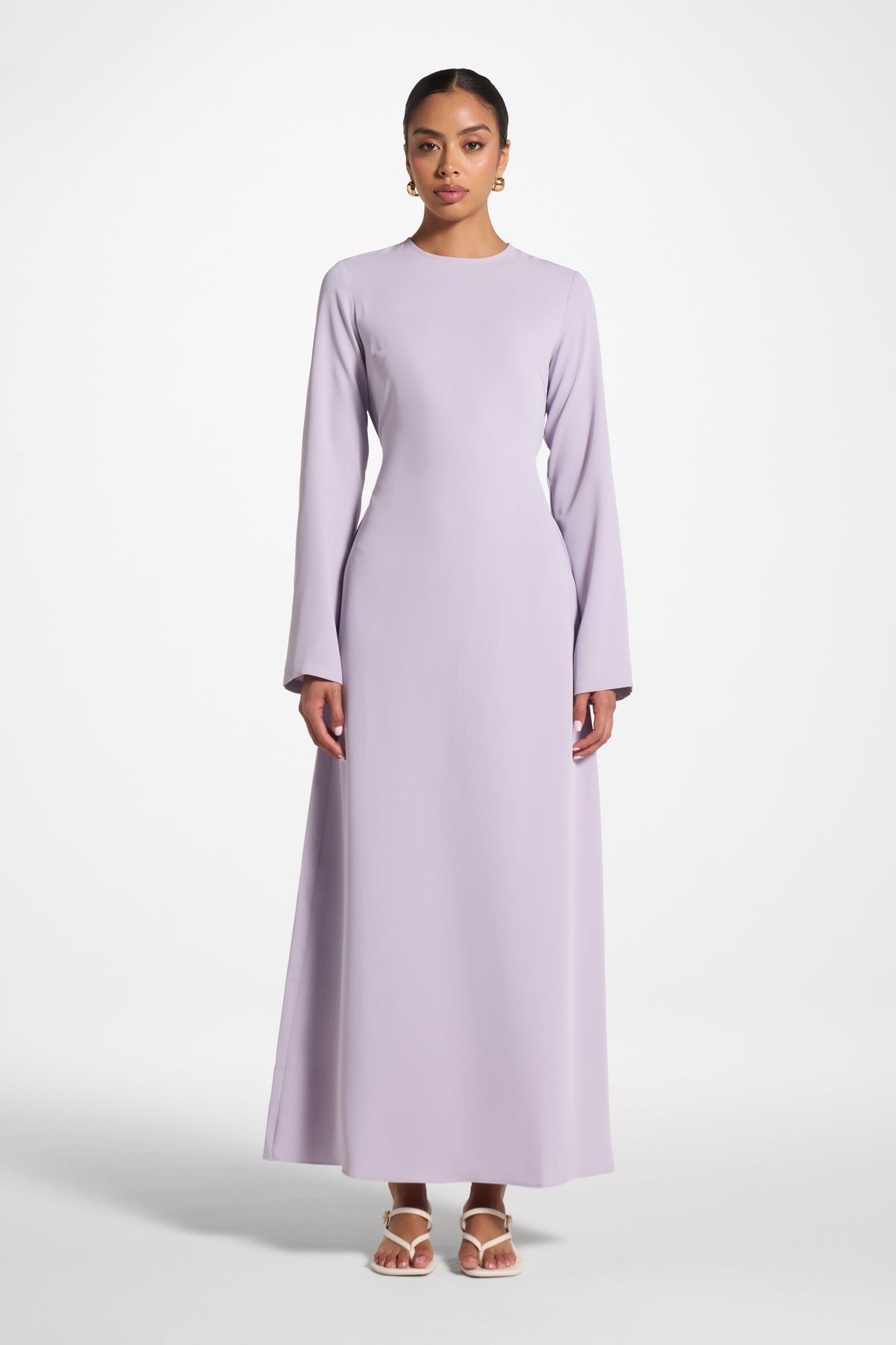 Signature Tie Back Maxi Dress - Lilac