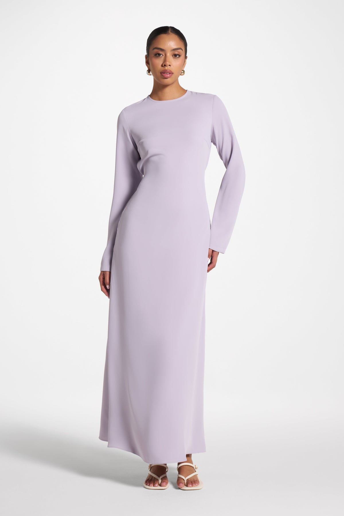 Signature Tie Back Maxi Dress - Lilac
