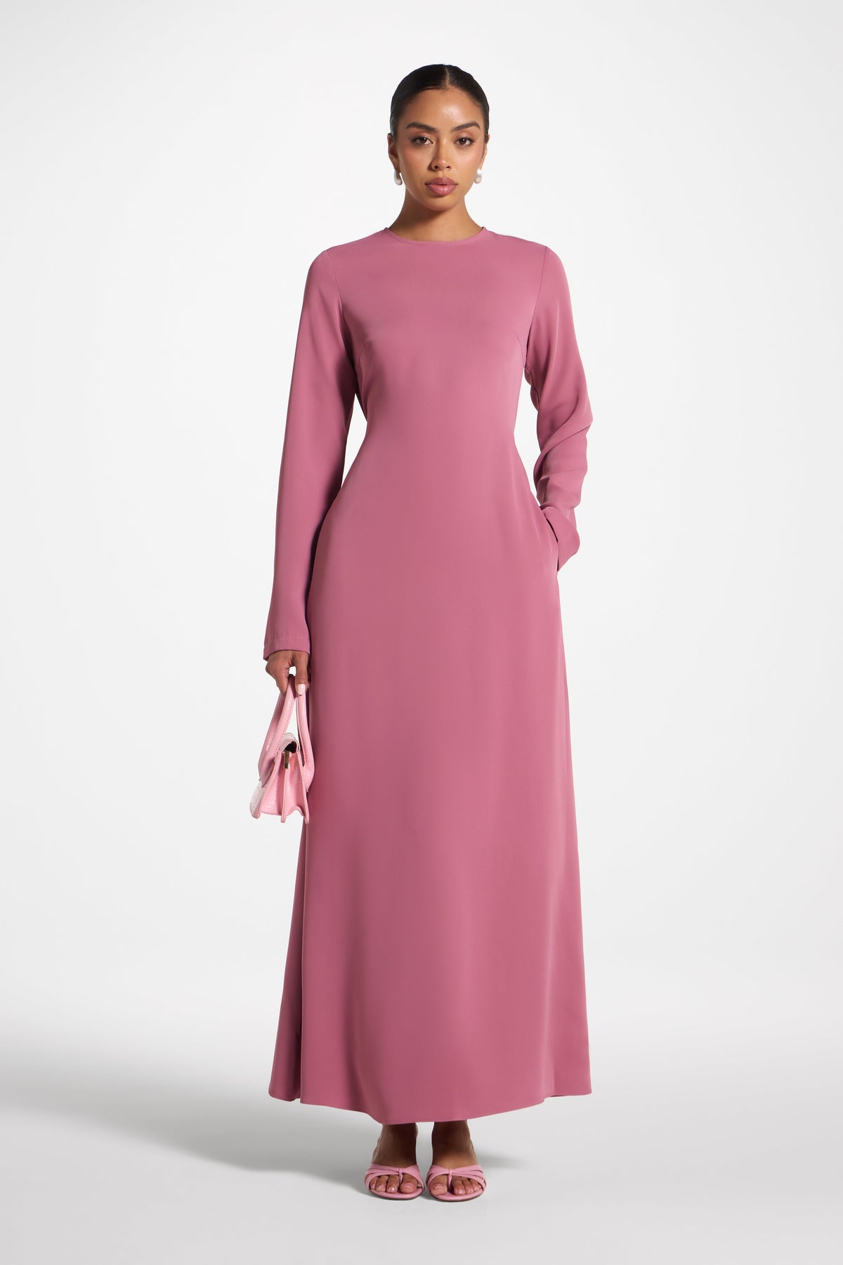 Signature Tie Back Maxi Dress - Vintage Rose