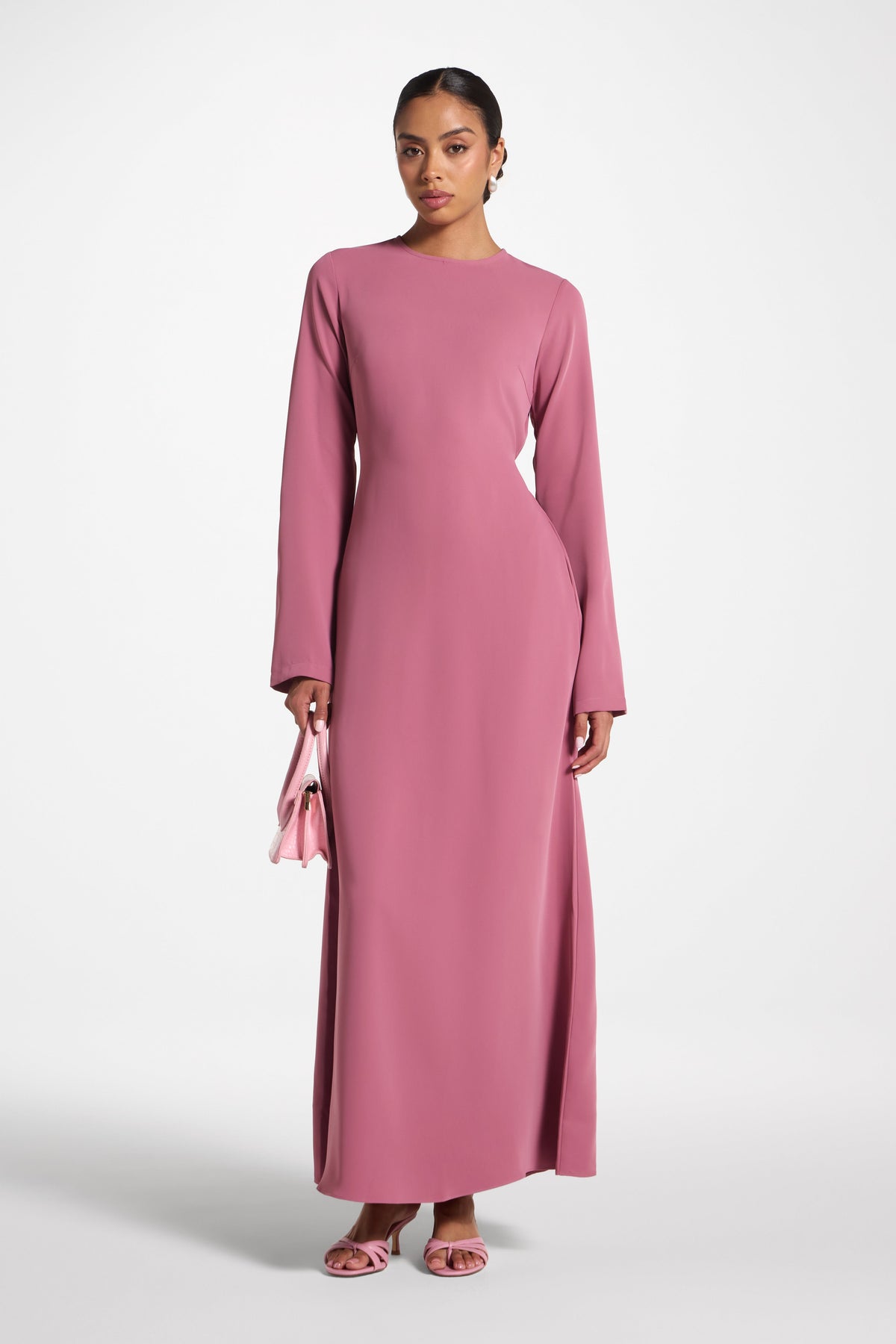 Signature Tie Back Maxi Dress - Vintage Rose