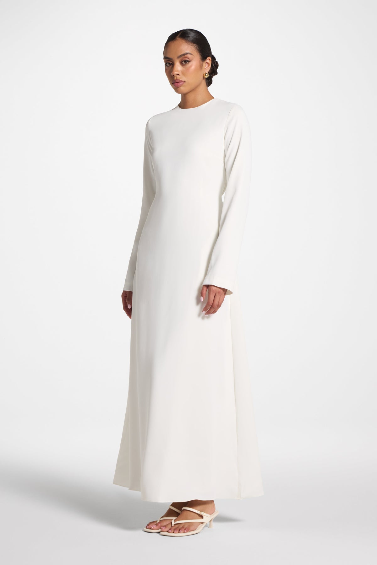 Signature Tie Back Maxi Dress - White