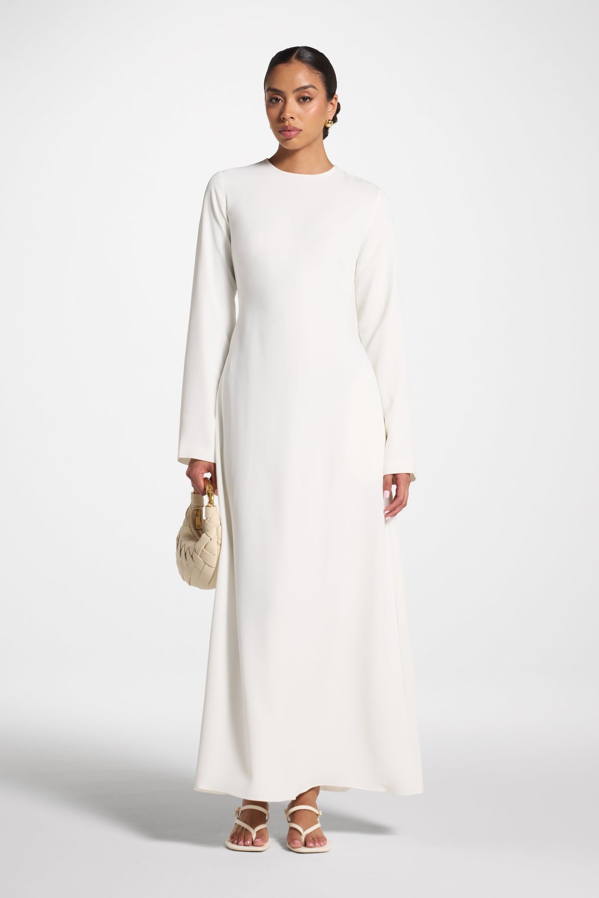 Signature Tie Back Maxi Dress - White