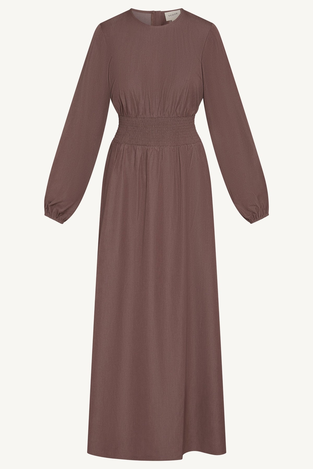 Smocked Waist Dress - Berry