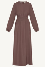 Smocked Waist Dress - Berry