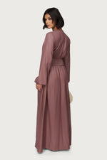 Smocked Waist Dress - Berry