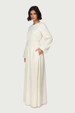 Smocked Waist Dress - Bone