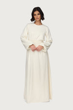 Smocked Waist Dress - Bone