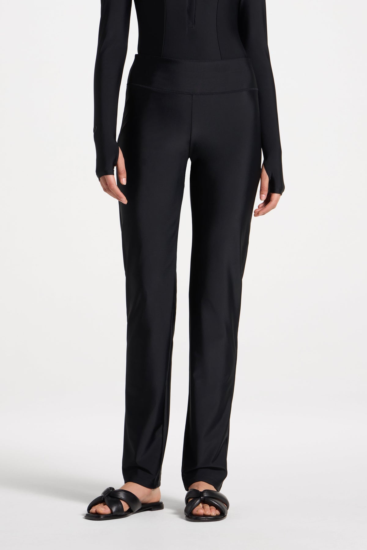 Straight Leg Swim Pants - Black