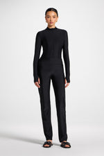 Straight Leg Swim Pants - Black