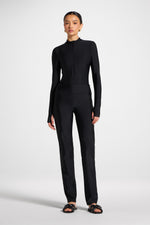Straight Leg Swim Pants - Black
