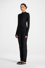 Straight Leg Swim Pants - Black