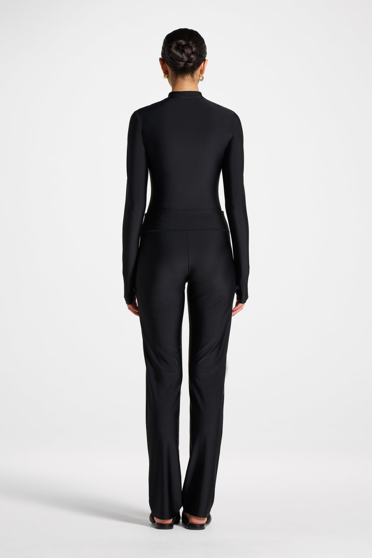 Straight Leg Swim Pants - Black