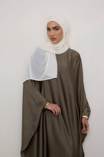 Stretch Stripe Hijab - Ivory
