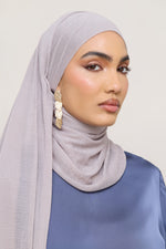 Stretch Stripe Hijab - Taupe