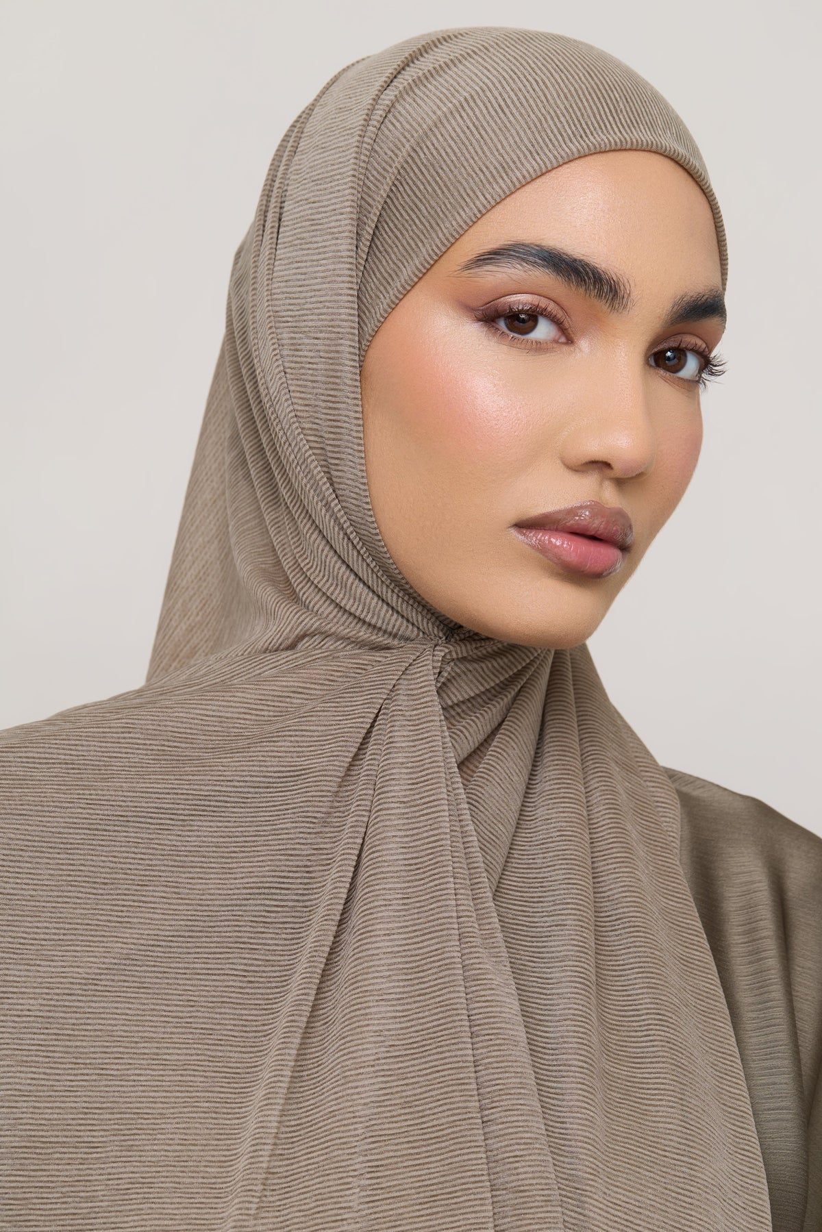Stretch Stripe Hijab - Zaytoon