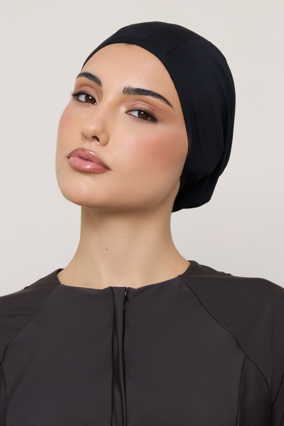Swim Hijab & Cap Set - Black