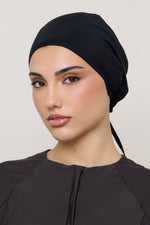 Swim Hijab & Cap Set - Black