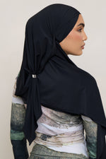 Swim Hijab & Cap Set - Black