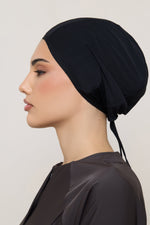 Swim Hijab & Cap Set - Black