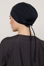 Swim Hijab & Cap Set - Black