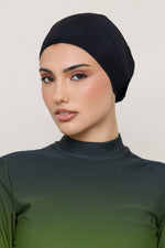 Swim Hijab & Cap Set - Black